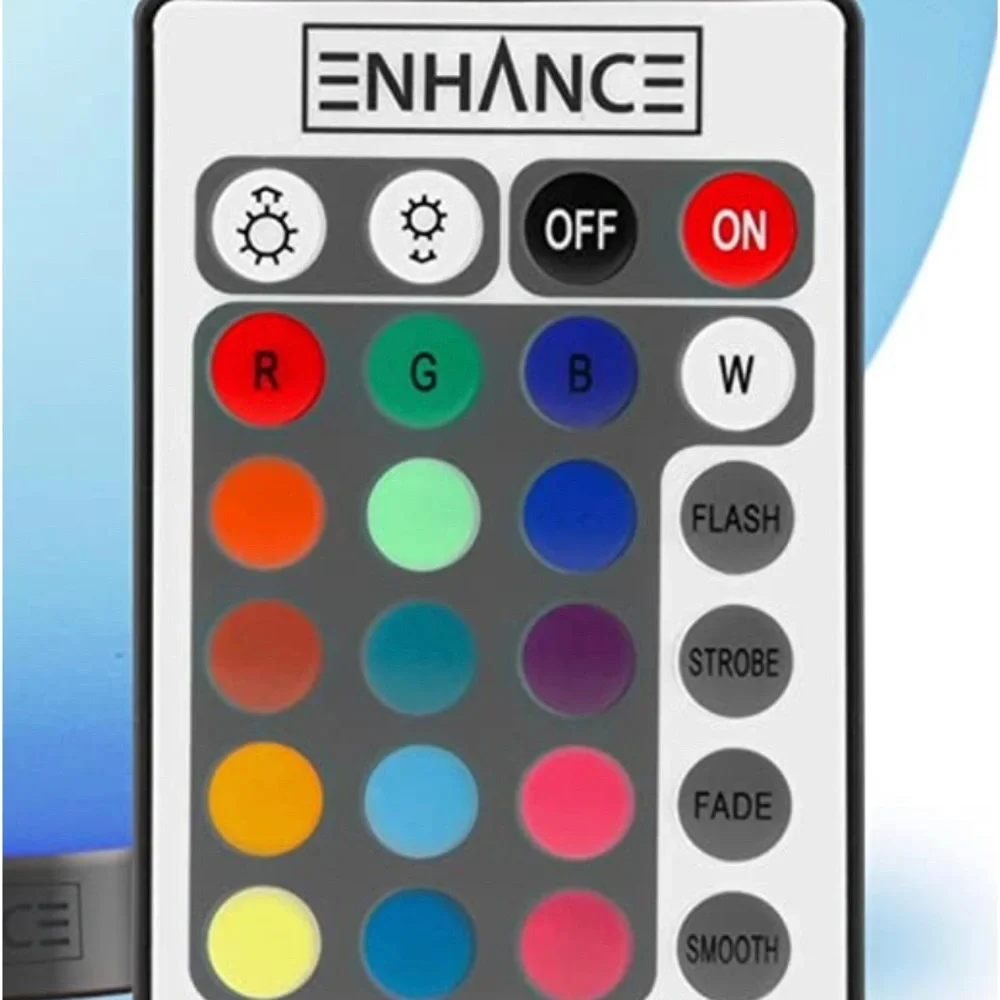 ENHANCE Kid's Night Light Ambient Globe LED Color Changing Lamp Glass Mood Lamp
